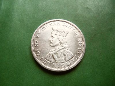Лот: 25262873. Фото: 1. Литва 10 лит 1936 г.,серебро. Страны СНГ и Балтии