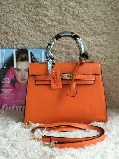 Лот: 9407932. Фото: 1. Сумка Hermes оранжевая. Сумки