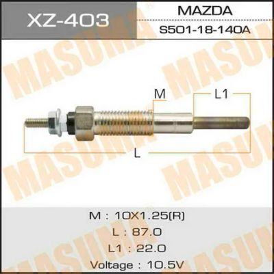 Лот: 18589771. Фото: 1. Свеча накаливания masuma pz-33... Двигатель и элементы двигателя
