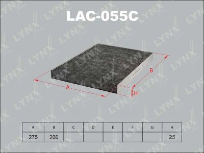 Лот: 13356828. Фото: 1. Lynx LAC-055C Салонный фильтр. Расходные материалы