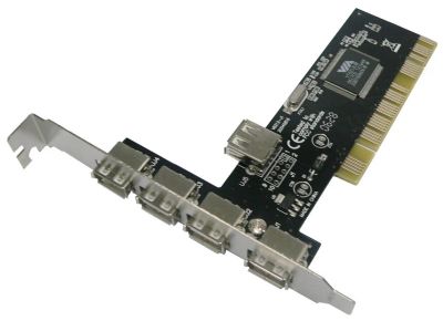 Лот: 11129683. Фото: 1. Контроллер PCI 5хUSB 2.0 (4+1... Платы расширения, контроллеры, доп. порты