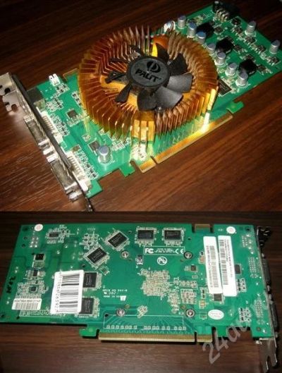 Лот: 396926. Фото: 1. PCI-E GeForce 9600 GSO 768Mb... Видеокарты