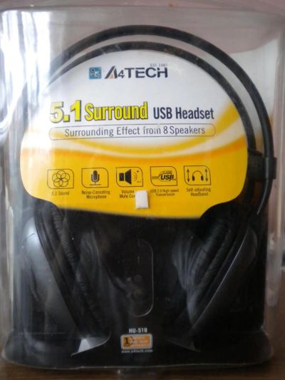 Лот: 5113934. Фото: 1. A4Tech HU-510 [5.1 Surround USB... Наушники, гарнитуры