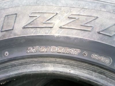 Лот: 5951375. Фото: 1. 275 65 R17 Шина Bridgestone. Шины