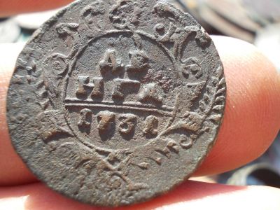 Лот: 14549416. Фото: 1. Великолепная денга 1731 года... Россия до 1917 года