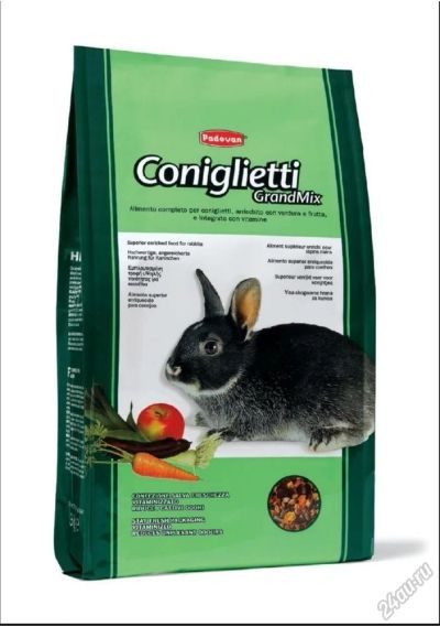 Лот: 5872633. Фото: 1. Корм Padovan GrandMix Coniglietti... Корма