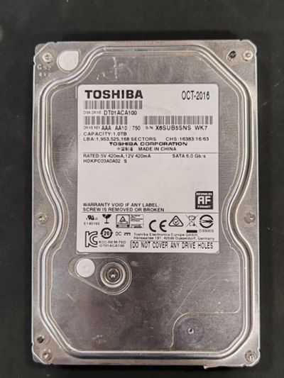 Лот: 25704444. Фото: 1. Жесткий диск Toshiba 1 ТБ 1000gb... Жёсткие диски (HDD)