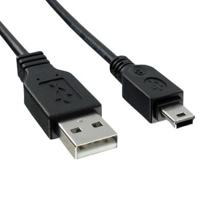 Лот: 15828933. Фото: 1. Дата-кабель mini USB 1м, черный. Дата-кабели, переходники