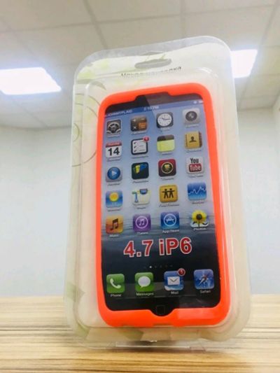 Лот: 11725493. Фото: 1. Чехол iPhone 6 оранжевый. Чехлы, бамперы