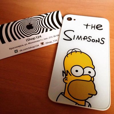 Лот: 5161444. Фото: 1. Задняя панель для iPhone 4 Simpsons. Другое (запчасти, оборудование)