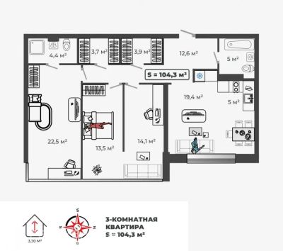 Лот: 21115256. Фото: 1. Продажа Квартира Абакан, Авиаторов... Квартиры, студии