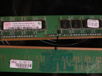 Лот: 354699. Фото: 1. HYNIX DDR 2 ----2шт. по 512мб. Оперативная память