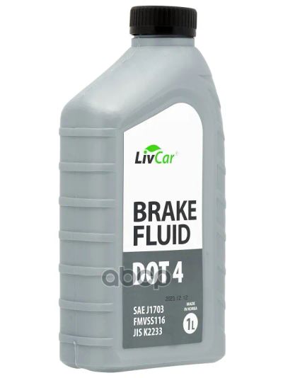 Лот: 24736123. Фото: 1. Livcar Brake Fluid Dot4 (1Л) LivCar... Разное