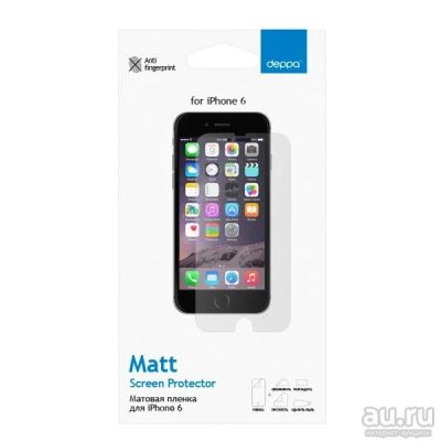 Лот: 8987520. Фото: 1. Защитная плёнка iPhone 6, Deppa... Защитные стёкла, защитные плёнки