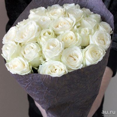 Лот: 13841517. Фото: 1. Лот № 708 Букет из 23 белых роз... Свежие цветы
