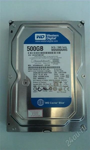 Лот: 2198763. Фото: 1. 500 Gb Жесткий диск 3.5" Western... Жёсткие диски (HDD)