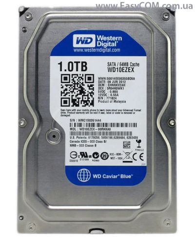 Лот: 7337661. Фото: 1. wd blue wd10ezex 1tb. Жёсткие диски (HDD)