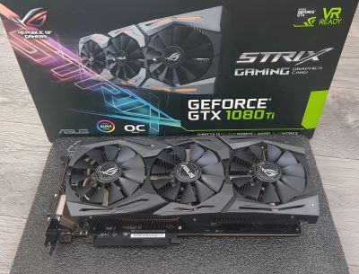 Лот: 17498777. Фото: 1. Видеокарта Asus rog Strix gtx1080ti... Видеокарты