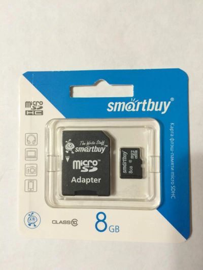 Лот: 5040404. Фото: 1. 8GB Micro SDHC карта памяти microSDHC... Карты памяти
