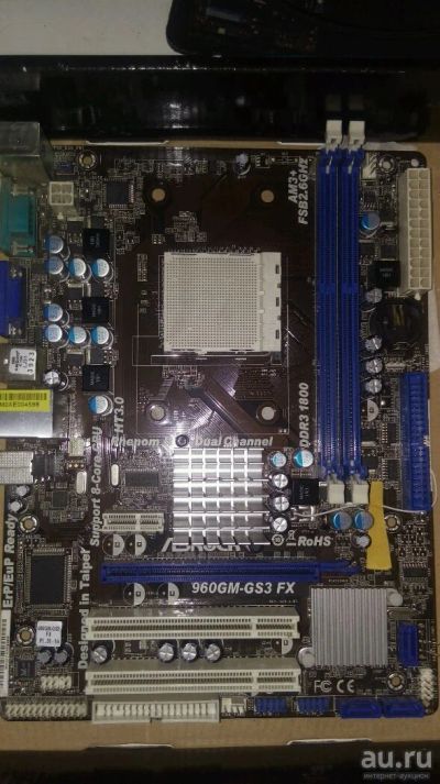 Лот: 13387447. Фото: 1. ASRock 960gm-gs3 fx + athlon ii... Комплекты запчастей
