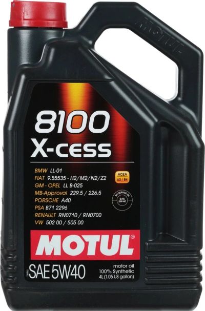 Лот: 16236992. Фото: 1. Масло MOTUL 5W40 X-CESS 8100 4л... Масла, жидкости