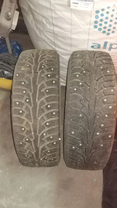 Лот: 12488707. Фото: 1. 205/65/15 nokian пара 2шт. Шипы... Шины