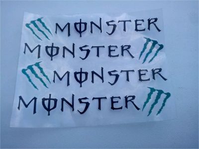 Лот: 7562919. Фото: 1. Наклейка на ручки Monster черные. Наклейки автомобильные