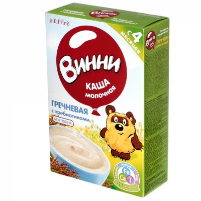 Лот: 8708892. Фото: 1. Каша Винни молочная гречневая... Детское питание
