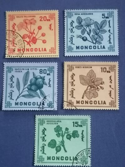 Лот: 23970937. Фото: 1. Флора. Цветы, растения. Монголия. Марки
