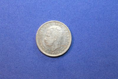 Лот: 14933448. Фото: 1. Монета Испания 5 песет 1975г 2. Европа