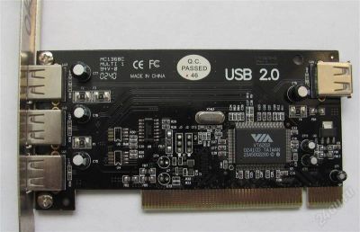 Лот: 1786491. Фото: 1. контроллер pci usb 2.0 via 3+1... Платы расширения, контроллеры, доп. порты