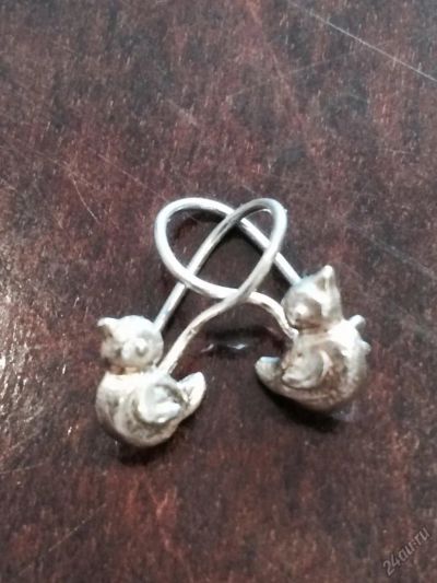 Лот: 5678521. Фото: 1. детские серьги птички. Серьги, каффы