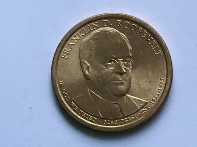 Лот: 12743755. Фото: 1. США, 1 доллар. 2014 год. Рузвельт... Америка