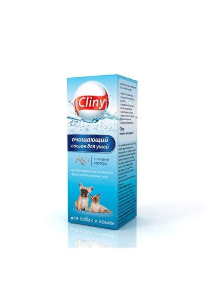 Лот: 4878045. Фото: 1. Очищающий лосьон для ушей Cliny... Косметика для животных