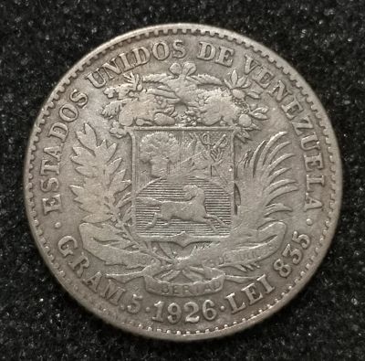 Лот: 23246524. Фото: 1. 1 боливар 1926 года. Соединенные... Америка