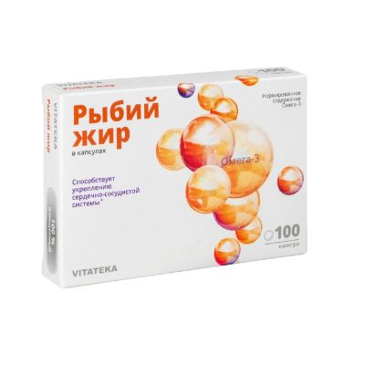 Лот: 23260599. Фото: 1. Витатека Рыбий жир капс. 037г... Лекарства