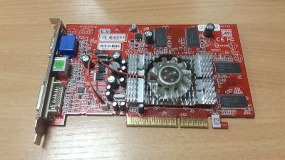 Лот: 25439330. Фото: 1. Видеокарта AGP Radeon 9550 128mb... Видеокарты