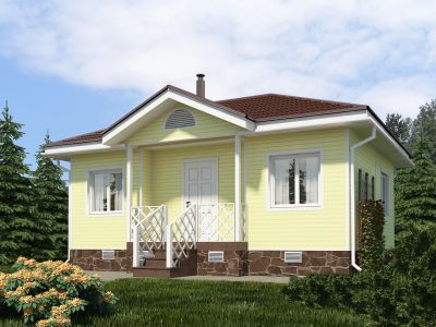 Лот: 3809758. Фото: 1. Дом 54 кв.м. 1 этаж. Комплект... Срубы, бани, дома