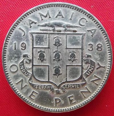 Лот: 4715383. Фото: 1. (№3614) 1 пенс 1938 (Ямайка). Америка