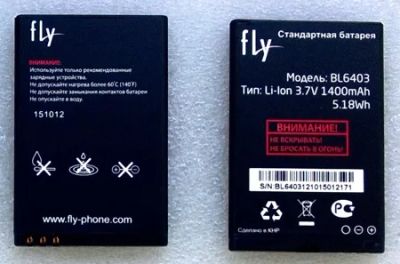 Лот: 7552328. Фото: 1. Аккумулятор Fly BL6403 1400mAh. Аккумуляторы