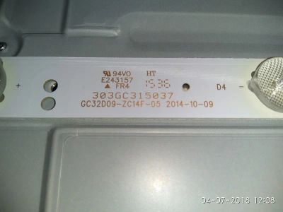 Лот: 11768844. Фото: 1. led string GC32D09-ZC14F-05 Dexp... Печатные платы