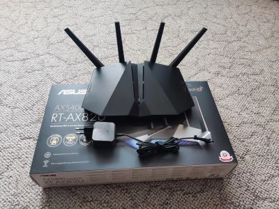 Лот: 25747144. Фото: 1. Роутер Asus RT-AX82U, WiFi 6... Маршрутизаторы (роутеры)