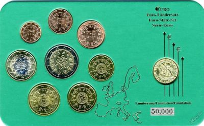 Лот: 5947833. Фото: 1. Португалия набор евро = АНЦ. Европа