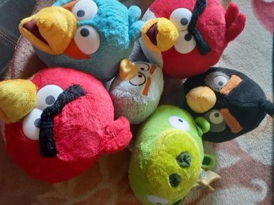 Лот: 15889696. Фото: 1. Злые птички AngryBirds. Мягкие