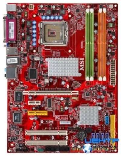 Лот: 755210. Фото: 1. Материнка MSI P965 NEO 2F неисправна. Материнские платы