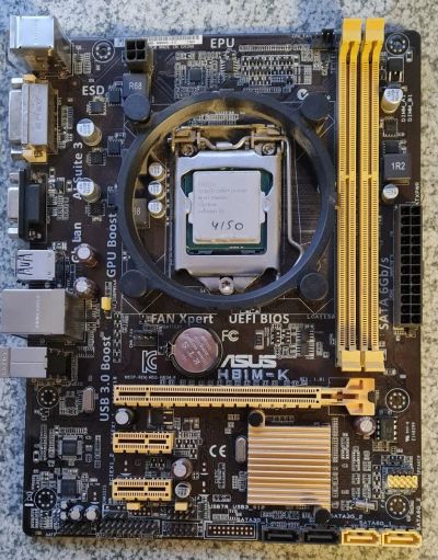Лот: 16642687. Фото: 1. Комплект: 1150 CPU i3-4150, плата... Комплекты запчастей