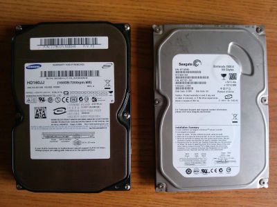 Лот: 3128766. Фото: 1. 2 неисправных SATA диска по 160... Жёсткие диски (HDD)