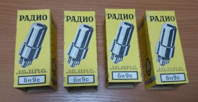 Лот: 3450637. Фото: 1. Радиолампа 6Н9С для звука (4 шт... Электронные лампы