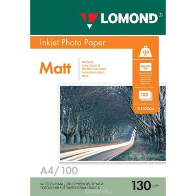 Лот: 10575014. Фото: 1. Бумага Lomond 130г/м2, А4. Матовая... Бумага