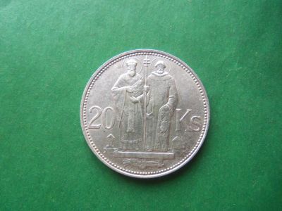 Лот: 19502034. Фото: 1. Словакия 20 крон 1941 г. Святые... Европа